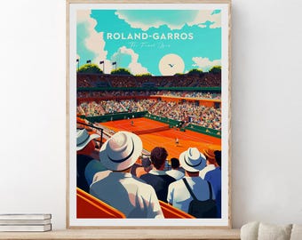 Roland-Garros print - The French Open, Roland-Garros artwork, Roland-Garros poster, Roland Garros tennis wall art, tennis posters
