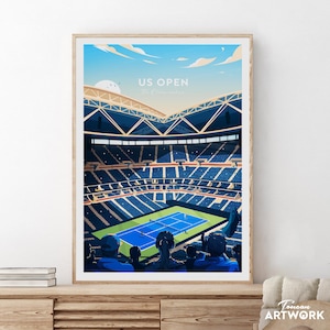 The US Open print - The Championships, The US Open artwork, Arthur Ashe Stadium