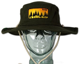 VTG Y2K Banana Republic Green Cotton Bucket Hat Grommet  display picture 3