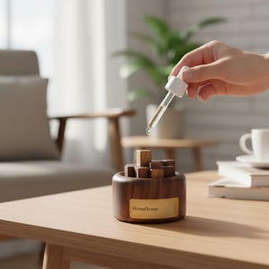 Diffusor für ätherisches Öl aus Naturholz, minimalistisches Aromatherapie-Dekor
