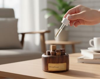 Natural Wood Essential Oil Diffuser, Minimalist Aromatherapy Decor