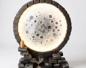 Quemador de incienso con reflujo iluminado por la luna: decoración para el hogar con meditación