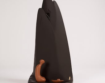 Ceramic Mountain Incense Burner: Smoke Waterfall Backflow Holder