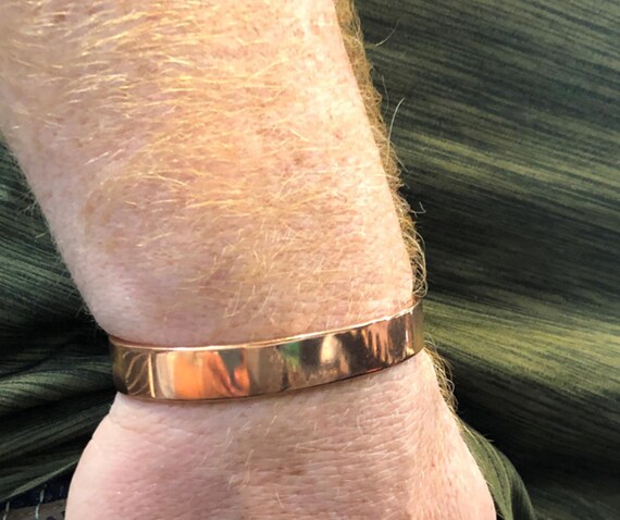 Beefy Wide Copper Bracelet - image 1