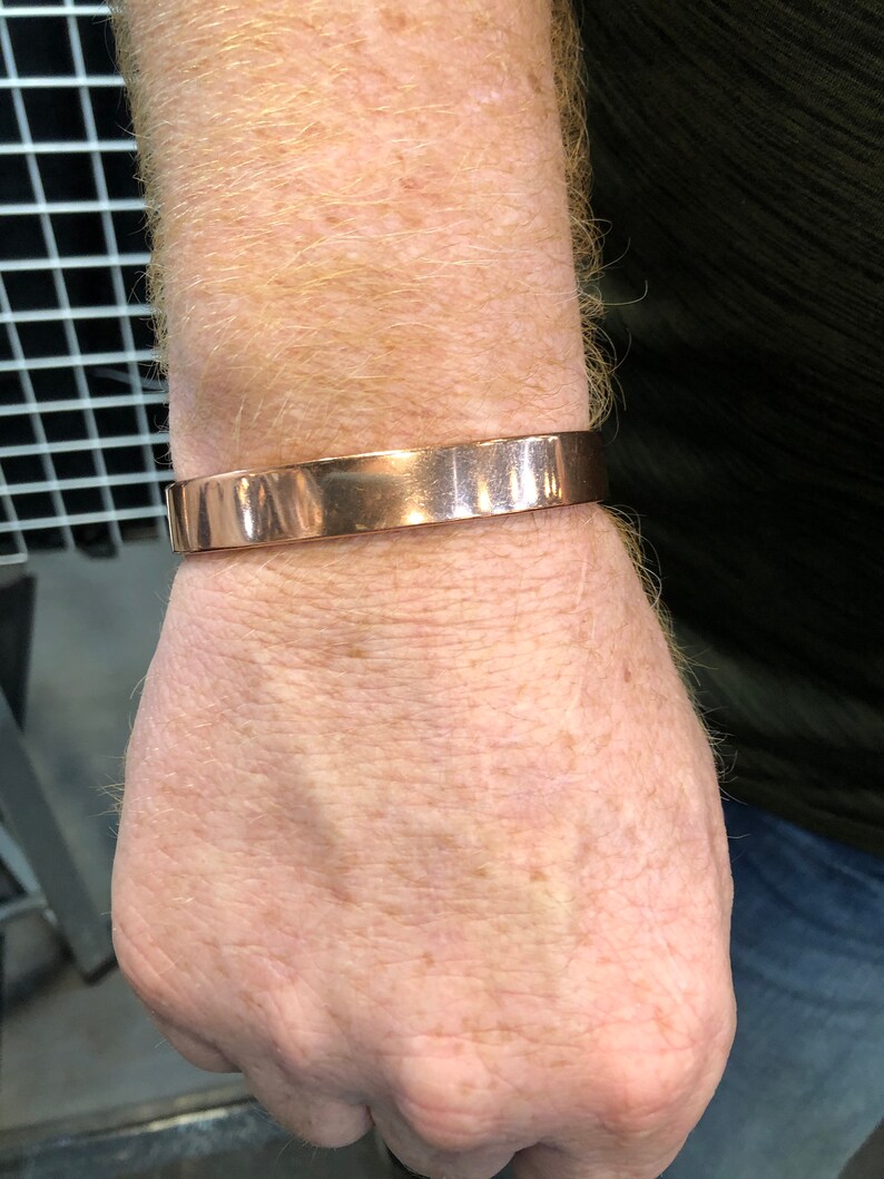 Wide John Wayne Style Solid Copper Bracelet 5/8 by Etsy