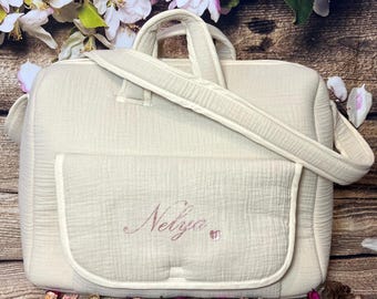 Cotton gauze diaper bag