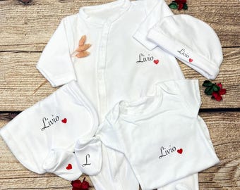Completo personalizzato per neonato in 100% cotone, pigiama per neonato