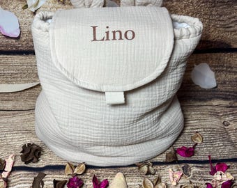 Personalized cotton gauze backpack