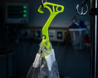 DripHook – Gancho para bolsas de suero intravenoso para personal de emergencias médicas/enfermeros/Soporte portátil para suero intravenoso para paramédicos