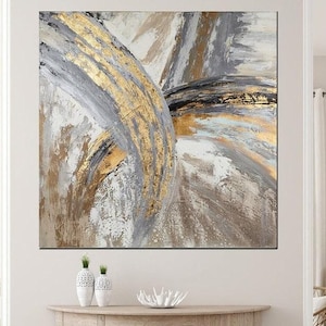 Gold Canvas Art, Modern Artwork, Gray Art, Luxury Wall Art, Marble Canvas, Abstract Artwork, Contemporary Wall Decor, Golden Marble Printed,