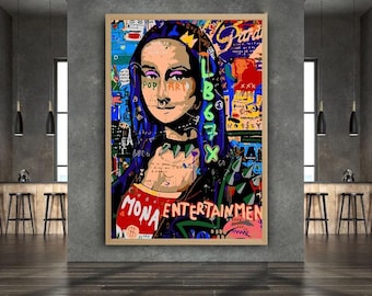 モナリザ スマイル バンクシー いたずら ルーブル美術館 - 額入り