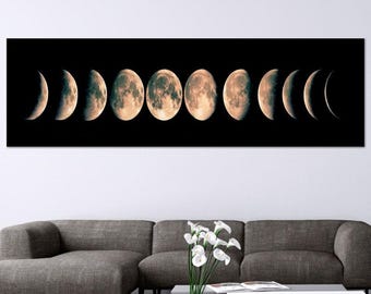 May include: A black and white image of the moon in different phases. The moon is shown in a crescent, half-moon, and full moon shape. The image is a great representation of the lunar cycle.