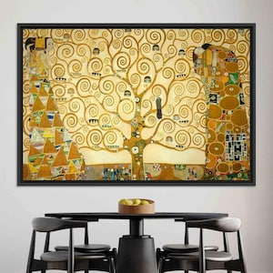 Klimt The Tree Of Life, Tree Life Art Canvas, Reproduction Art, Famous Poster, Gustav Klimt Art, Klimt Tree Artwork, Klimt Wall Decor