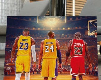 Basketball Legends Canvas Art, Sport Wall Decor, Gym Art