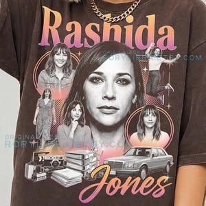 Rashida Jones Vintage Retro 90s Aesthetic Actress Graphic Comfort Colors® Tshirt, Pop Culture Fan Gift Tee
