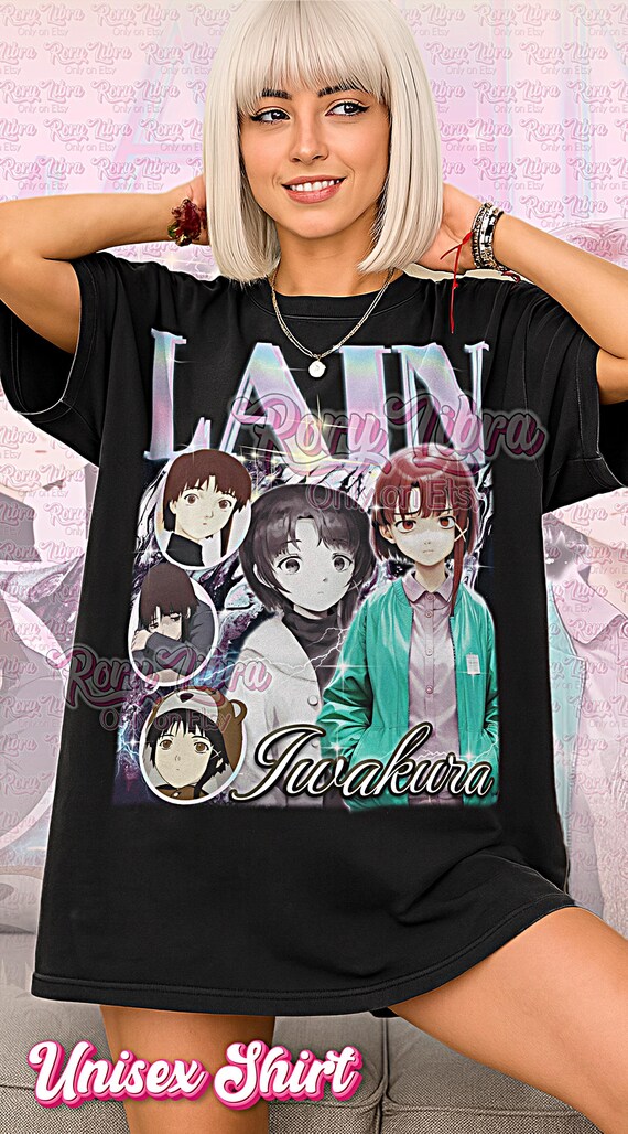 Lain Iwakura Bootleg Shirt, Lain Iwakura Retro Tees, Wired Ghost T