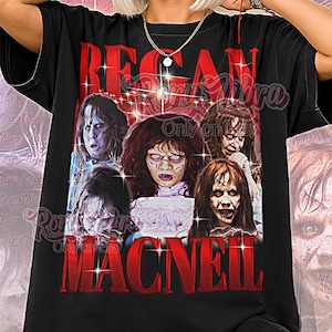 Regan MacNeil Bootleg Shirt, Regan MacNeil Retro Tees, Possessed Girl T-Shirt, Horror Vibe, Regan MacNeil Vintage Sweater image 1