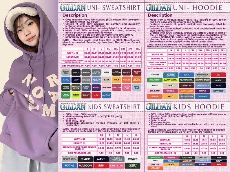 a young woman wearing a purple hoodie with a white design on the front.