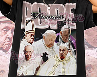 Pope Francis Bootleg Shirt, Pope Francis Retro Tees, Humble Leader T-Shirt, Modern Saint Vibe, Pope Francis Vintage Sweater