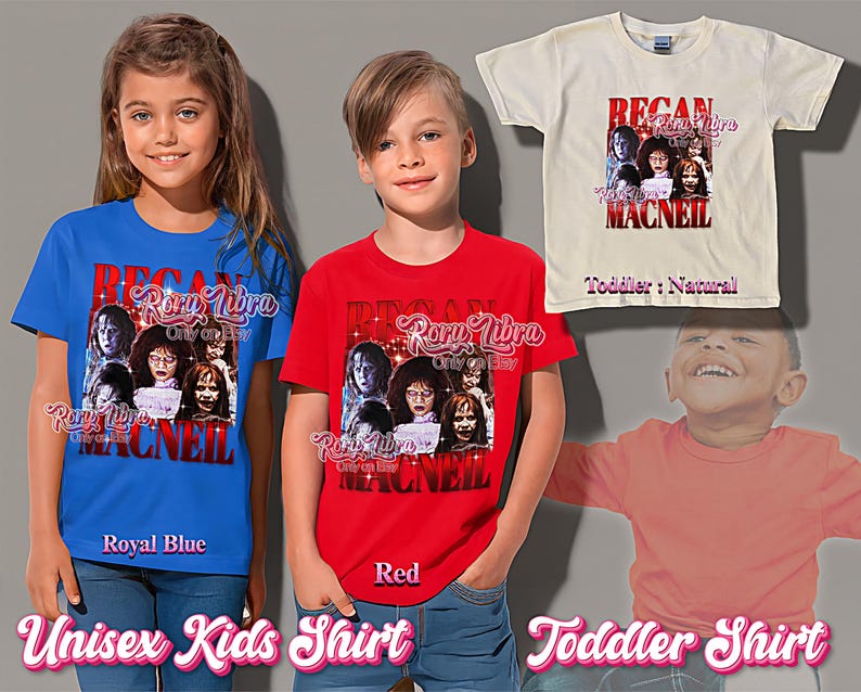 Regan MacNeil Bootleg Shirt, Regan MacNeil Retro Tees, Possessed Girl T-Shirt, Horror Vibe, Regan MacNeil Vintage Sweater image 2