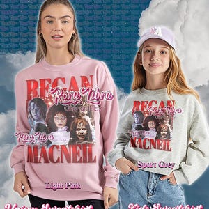 Regan MacNeil Bootleg Shirt, Regan MacNeil Retro Tees, Possessed Girl T-Shirt, Horror Vibe, Regan MacNeil Vintage Sweater image 5