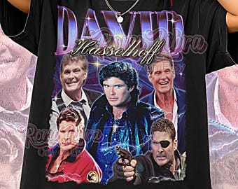 David Hasselhoff Bootleg Shirt, David Hasselhoff Retro Tees, Knight Rider T-Shirt, 80s Action Star Vibe, David Hasselhoff Vintage Sweater