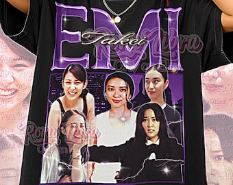 Chemise bootleg EMI TAKEI, t-shirts rétro Emi Takei, t-shirt Pure Smile, mannequin actrice à manches longues, pull Takei vintage