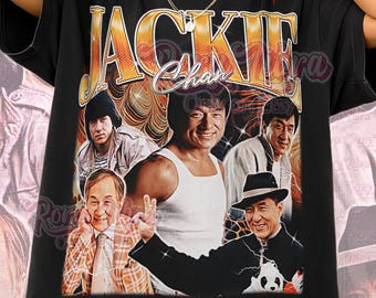 90-00s USA製 MOSQUITOHEAD ジャッキーチェン M-L ジャッキー・チェンの海賊版シャツ、ヴィンテージアクションスター