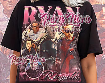 Ryan Reynolds Shirt, Ryan Reynolds Bootleg Tshirt, Ryan Reynolds Vintage Tees, Ryan Reynolds Retro 90s, Wade Wilson, Andrew Paxton