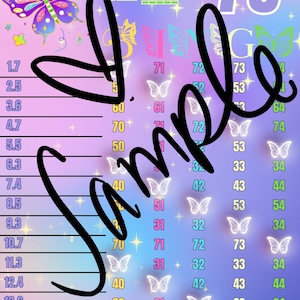 75 WTA bingo board