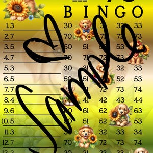 75 WTA bingo board