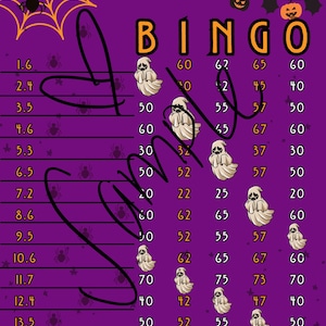 75 WTA bingo board