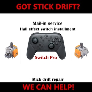 Mail-In Nintendo Switch Pro Controller Joystick Replacements - Hall Effect - Fix Stick Drift!