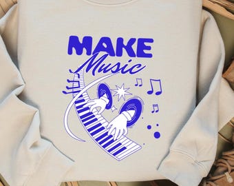 Piano Keys T-shirt Sweatshirt Hoodie: Musical Notes, Music Lover