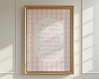 Modern Christian Art, Christian Wall Art Scripture, Printable Christian Quote Art Print, Christian Girl Print, Cute Bible Verse Print