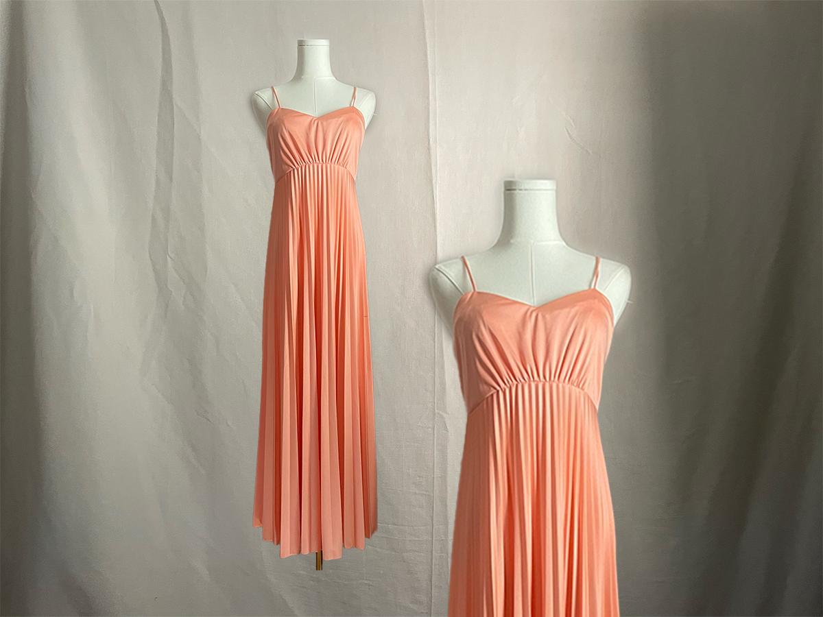 chinese dress ladies Pleated Layered Ruffle Maxi Dress- Coral Multi  The Kindred Boutique