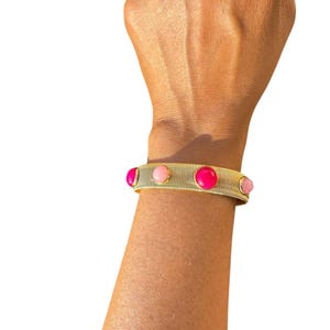 Gold-plated stainless steel bangle bracelet,