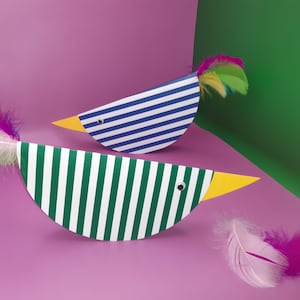 Bastelset Vögel für Kinder: Material und Anleitung; geeignet für Kindergeburtstage