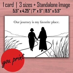 LGBTQ+, cuerpos diversos - Imprimible - Blanco y negro - Tarjeta de felicitación del Día de San Valentín - ¡Ideal para impresoras láser!