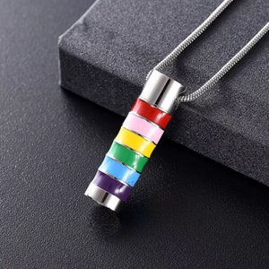 Rainbow Bridge Pendant Memorial Cremation Ash Pendant Necklace for Dogs and Cats, comes with mini funnel set