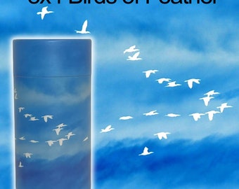 Birds of Feather Scattering Tube, Biodegradable Cremation Urn