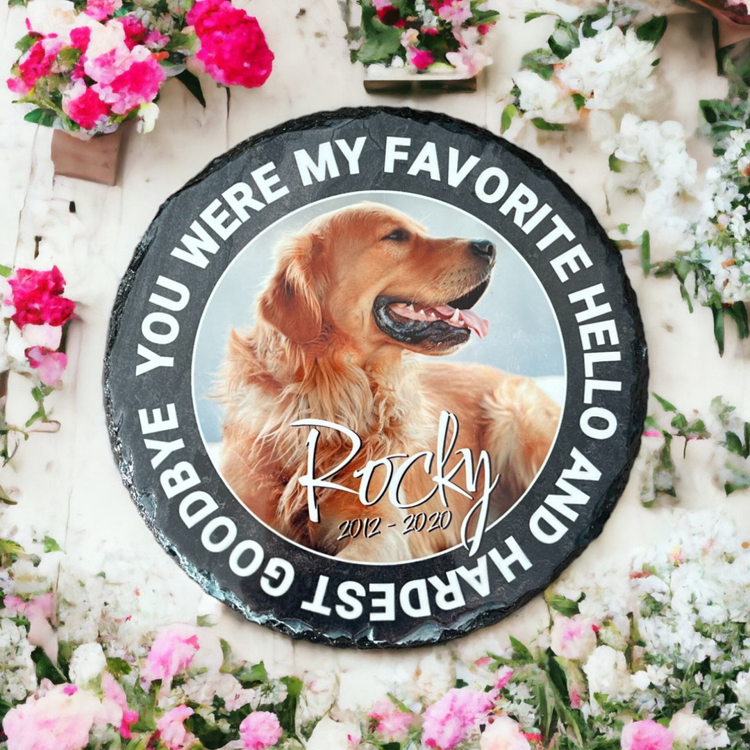 Personalized Pet Memorial Garden Stone Pet Memorial Photo Frame