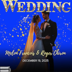 Wedding Program Template | Wedding Day Magazine Template | Infographic Magazine Design | Seating Chart, Fun Facts, Menu Template