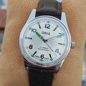 Vintage Authentic Oris Hand Winding Men's Wrist Wach, Manual Winding Wrist Watch, Swiss Watch, Serviced Watch