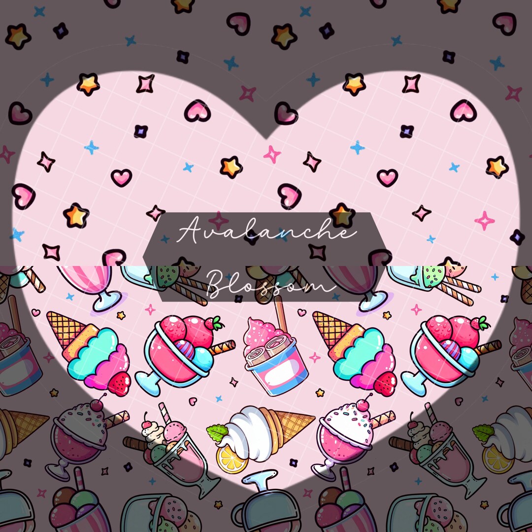 Pink Sweet Pattern Pink Sweet Treats & Stars Pink Seamless Pattern Bundle | Digital ...