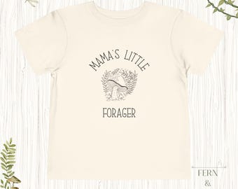 Mushroom Toddler Tee, Mama's Little Forager, Organic Cotton