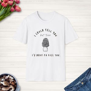 Morel Mushroom Hunting Unisex Softstyle T-Shirt, Minimalist Design Tee, Funny Fungi Shirt, Nature Lover Gift, Outdoor Adventure Top
