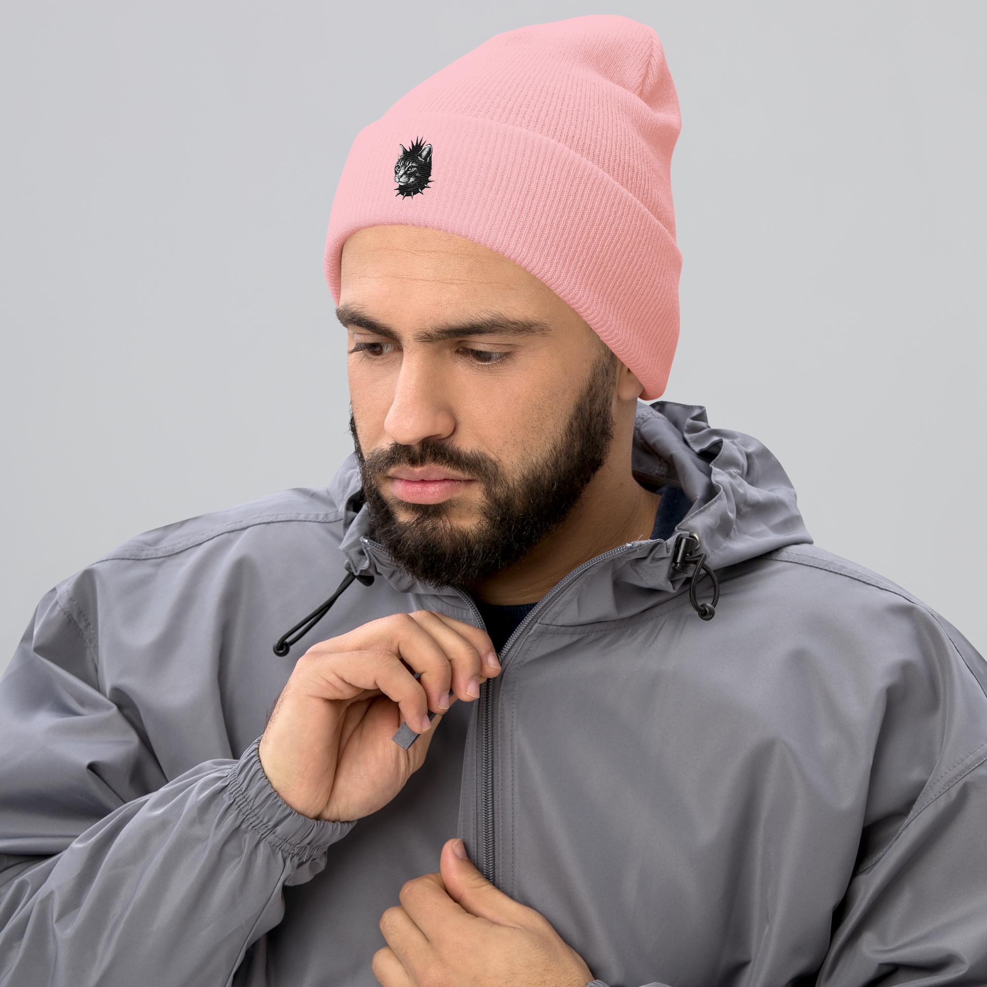 Denim Cat-Ear Hat with Pink Spiked Accent $_57.JPG?set_id=8800005007 main image 4