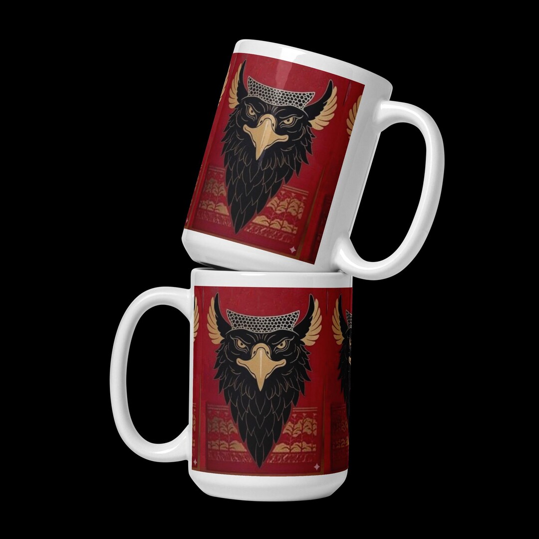 Regal Griffin Mug, Mythical Creature Coffee Cup, Fantasy Bird Art ...