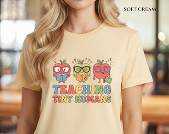 Teaching Tiny Humans Teacher Shirt | Back to School Teacher Tee